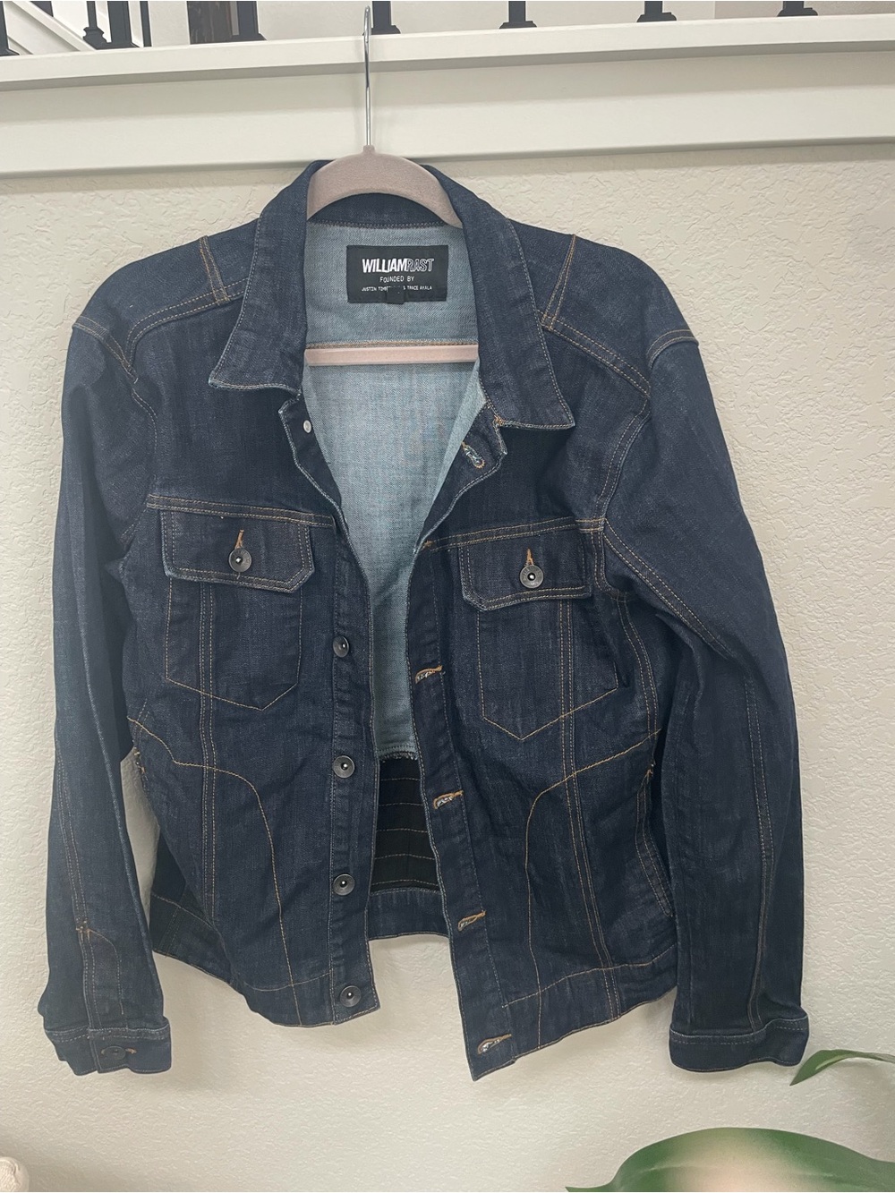 WILLIAM RAST dark Denim Jacket Mens Large NWOT